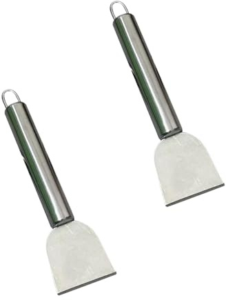2Pcs Kitchen Fume Shovel, Stainless Steel Ice Remover, Freezer Ice Scraper, Portable Defrosting Shovel, Multipurpose Cleaning Spatula, Defrosting Scraper Gadgets