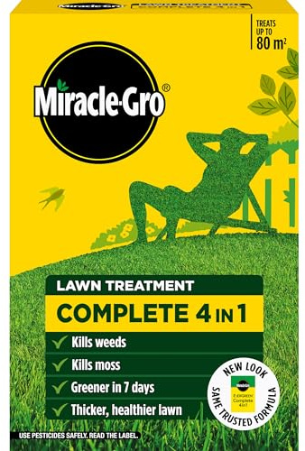 Miracle-Gro Complete 4 in 1 Lawn Food, 80 m² carton, Lawn Food, Weed & Moss Control
