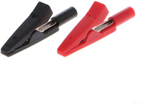 Aislado para pinzas de cocodrilo, 2 piezas, adaptador hembra banana de 2 mm para pruebas de voltaje y cargadores de batería