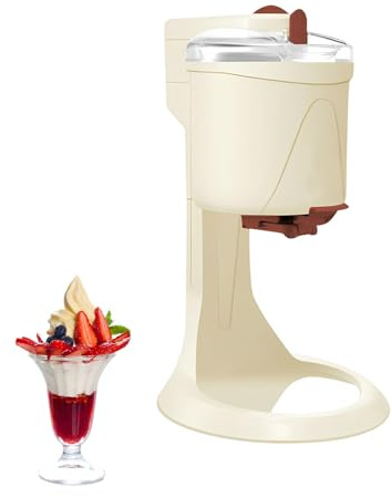 Home Ice Cream Machine Soft Serve Ice Cream Maker, Automatic Mini Ice Cream Maker with 1 Liter Capacity, Healthy Fruit Dessert and Chilled Yogurt Maker