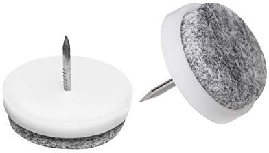 Metafranc 644096 644096-Tacos de fieltro (diámetro, clavos, 8 unidades), color blanco, Ø 30 mm (8 Stück)