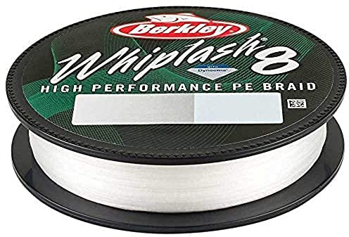 Berkley Whiplash 8 geflochtene Angelschnur – 100 % Dyneema 8-faches Geflecht für Salzwasser- und Süßwasserangeln