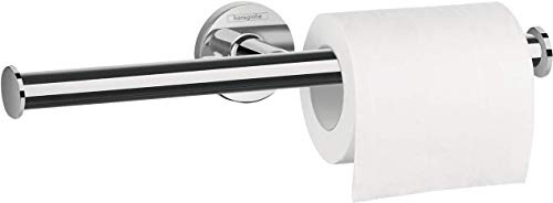 hansgrohe Logis Universal toalettpappershållare (badrumstillbehör för 2 rullar, utan lock) krom