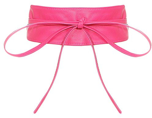 malito Damen Taillengürtel | Echtleder Bindegürtel | breiter Wickelgürtel - Ledergürtel - Hüftgürtel G100 (pink)