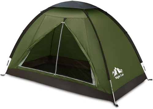 Night Cat Tienda de Campaña para 2 Persona: Impermeable Carpas De Mochilero Configuración Fácil Ligero