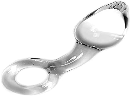 Glass Dildo Clear Butt Plug & O-ring 14,5x4,0cm, Anal Plug