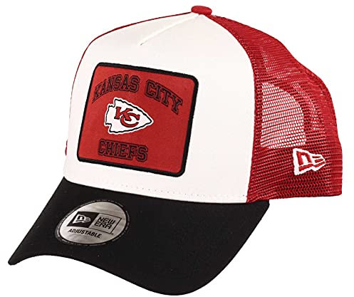 New Era Kansas City Chiefs NFL Patch A-Frame Adjustable Trucker Cap - One-Size