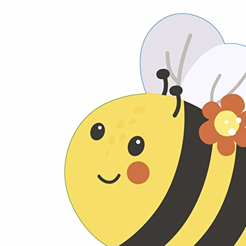 12 Servietten gestanzt Kleine Biene mit Blume für Kinder 33cm