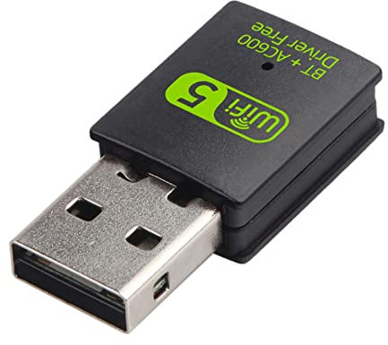 WANGCL Antena WiFi USB AC600Mbps Adaptador Rojo Doble Banda 2.4G/5GHz Receptor para PC Sobremesa