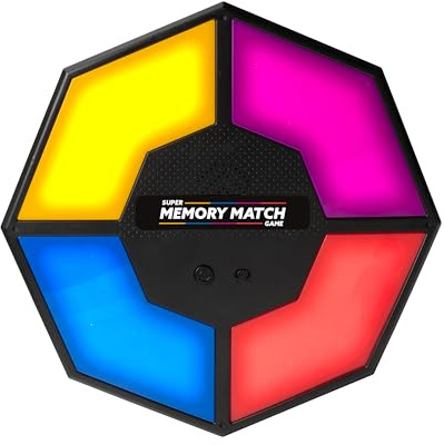 #winning Gioco di Memoria Elettronico Portatile, Super Memory Game Stile Simon Says con Luci e Suoni, Brain Training Tascabile, Sfida di Sequenza per Bambini e Adulti, Gadget Viaggio, Nero