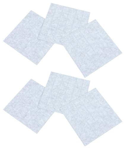 SUPVOX 6pcs Polyester Fiber Felt Board Sound Absorption Board for Acoustic Panels Ktv Dumboard Silver Grey
