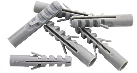 Brick Wall Anchors, Heavy Duty Plastic Concrete Wall Anchor for Furniture Installation Expansion Wall Plug Drilling Masonry Hole Universal Fastener Powerful with TV Wall Mount 6PCS GuuYebe