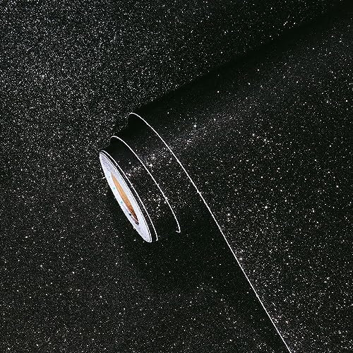 Yullpaper Papel Pintado De Pantalla Flash Negro Vinilo Adhesivo Muebles Papel Pintado Pared Infantil Dormitorio Vinilos De Pared Decorativos Papel Tapiz Paredes Negro Vinilos Armarios 40 x 800cm