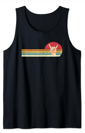 Pommesgabel Heavy Metal Teufelshörner Hand Musik Rock Tank Top