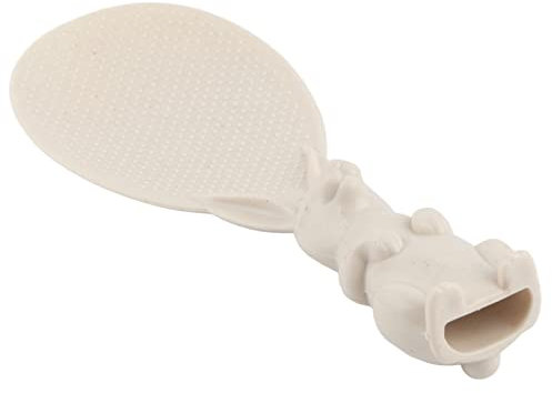ANKROYU Cucchiaio per Riso Antiaderente, Paletta per Riso Tridimensionale, Cucchiaio in Plastica per Cuociriso, Paletta per Riso Standable con Piedi Forma di coniglio, Utensile da Cucina(Beige)