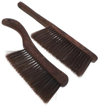 minkissy 2pcs Long Handle Soft Bristle Brush Bed Brush for Bathroom Upholstery Cleaning