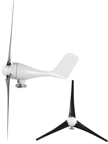 Kit de Generador Eólico Pequeño de 1200 W, Generador Eficiente de Turbinas Eólicas de 3 Palas con Piezas Eléctricas para Carga Marina y Doméstica para Cabinas, Barcos, Casas