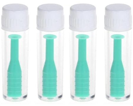 MYSUNBAR Kontaktlinsen Einsetzhilfe, Kontaktlinsen Sauger Weiche Linsen, Silikon Kontaktlinsen Hilfe zum Einsetzen, 4 Stück Kontaktlinsen Entferner mit Flasche