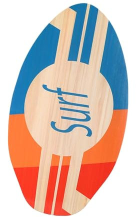 rockible Flachwasser-Strand-Skimboard, kleines Surfbrett, tragbares Sommer-Spielwasser und Mädchen, Gute Reibung, Holz-Skimboard, a