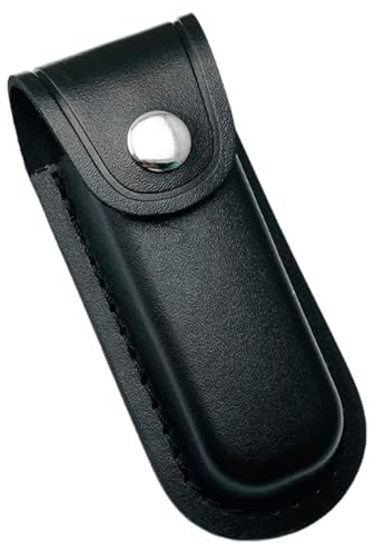anneratteryer 1 Stück Messertasche für gürtel Knife Bag Messer Taschen Klappbare Cuttermesser Tasche Ledermaterial Für Taschenmesser Klappmesser Für Außenbereich oder den täglichen Gebrauch(Schwarz)