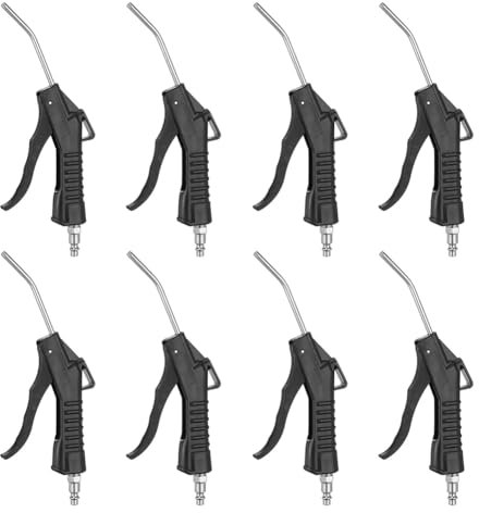 ISKDJBJG 8 Pezzi Pistola di Soffiaggio Ad Aria Compressa Ad Alto Flusso con Compressore D'Aria con Spina NPT da 1/4 di Pollice e Piega Angolata