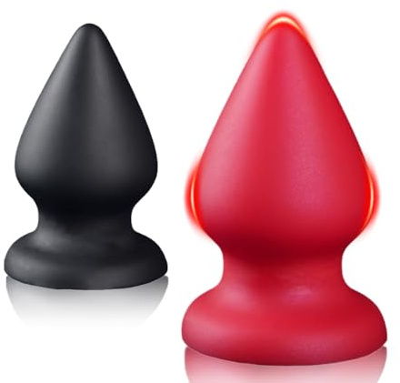 Leyuye Analplug für Männer Frauen Anfänger Analdildos Buttplug Sexspielzeug mit Dildo Saugnapf Groß Anal Plug Anus Expander Analspielzeuge Riesen Dildo XXL Butt Plug Analdilos Herren (Rot, XXL)