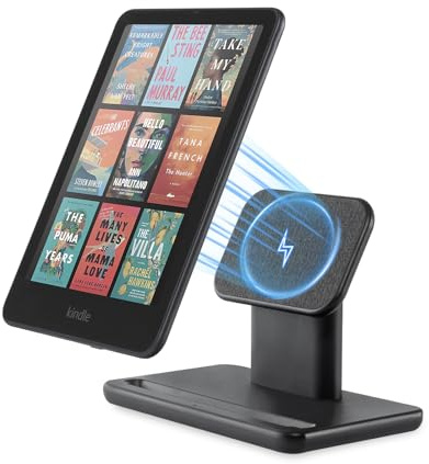 CoBak Support de Charge sans Fil Compatible avec iPhone, Kindle Colorsoft Signature Edition, Paperwhite Signature Edition et Téléphones Samsung - Station de Charge sans Fil pour Appa