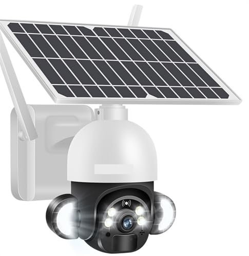 Camaras de vigilancia sin cables Cámara Solar con tarjeta Sim 4G de 6W, inalámbrica for exteriores, , 4MP, 2MP, PTZ, batería integrada, detección de movimiento, cámara de seguridad for el hogar para u