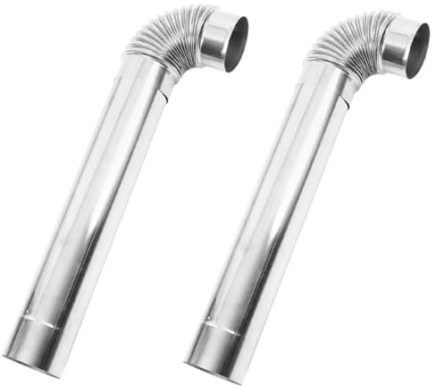 Abaodam 1ensemble Tuyau De Poêle Acier Inoxydable avec Coupour Cheminée Extension pour Poêle à Bois Compatible avec Divers Appareils De Chauffage Intérieur Et Extérieur
