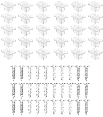 ​​30 Pcs LED Strip Befestigung,LED Streifen Halterung,Wasserdichter LED Streifen Befestigung,Inklusive Schrauben,Durchscheinend,Strip Befestigungsklemmen passend für 5mm 6mm Strip Halter Befestigung​​