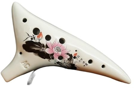 Okarina 12 Loch Okarina Alt C Tonart Anfänger AC Professionelle Flöte Blasinstrument(Lotus rhyme)