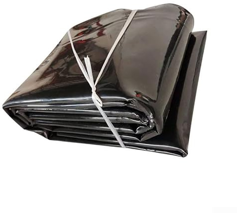 HOHOVYVY Bâche pour étang de jardin - En polyéthylène - Noir - 7 x 10 m - Étanche - Pliable - 0,5 mm d'épaisseur - Pour bassin à poissons