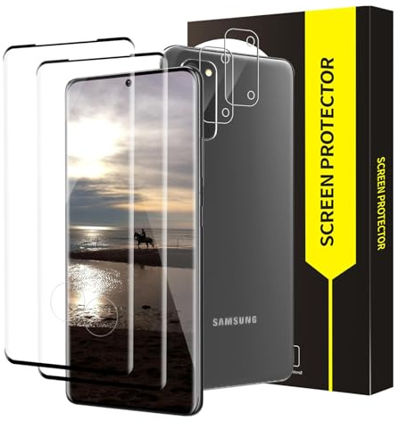 Carantee 2+2 Stück Schutzfolie für Panzerglas für Samsung Galaxy S20 Plus 5G, 3D Anti-Bläschen Samsung S20 Plus Handyfolie, 9H Härte Blasenfreie S20 Plus 5G Displayschutzfolie