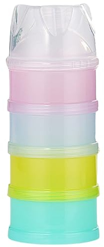Milk Powder Dispenser Pot 4 Layers Stackable Portable Large Capacity Safe Airtight Baby Milk Powder Dispenser Pots for Home Baby Pots