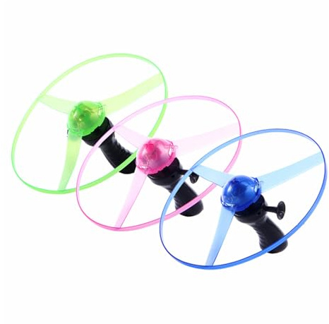LIXSAZSE Platillo Volador Luminoso Line, Juguete Luminoso para niños, platillo Volador Brillante, Juguete para Exteriores, Juego de 3