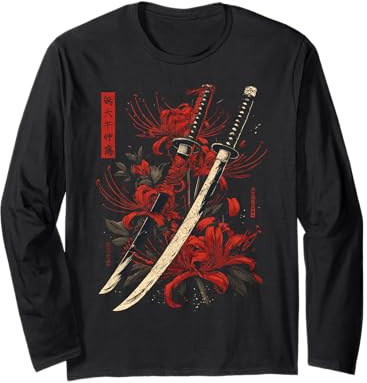 Katana Épée de lys araignée Rouge Anime Japonais Otaku Manche Longue
