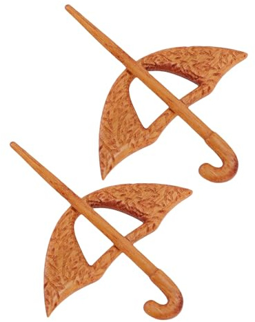 Ycauty Broche de Parapluie en Bois pour Femmes, Jolie Broche de Pull en Bois Robuste pour Châle, écharpe, Décoration de Col de Robe