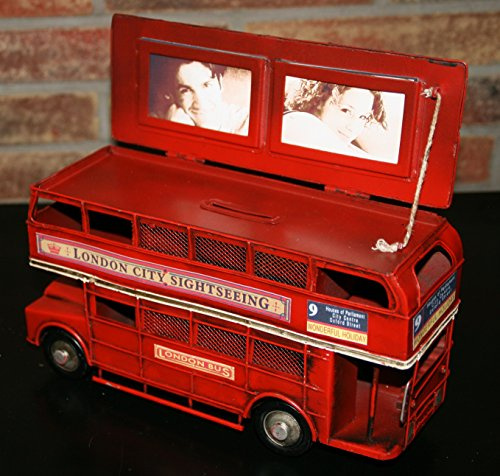 S. Spardose London Bus Bilderrahmen Deko Bus