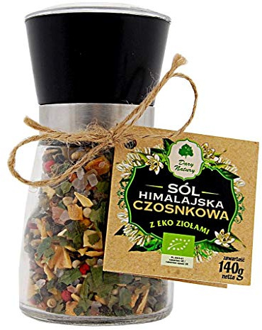 Sal del Himalaya con hierbas (en un molinillo) BIO 140 g - Dary Natury