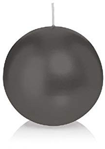 Kugelkerzen Grau 100 mm, Inhalt 6 Stück