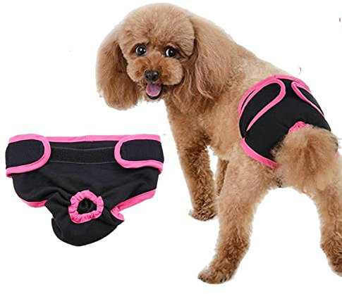 Hunde Windeln, Waschbare Schutzhose für Hündinnen Einstellbare höschen fUrin Inkontinenz Untrainierte Welpen Läufigkeit Hündin weibliche Hund Physiologische Hundeschutzhose Sanitär(L-#2)