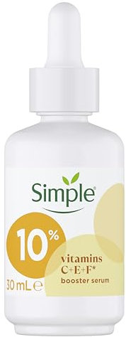 Simple Glow+ 10% Vitamins C + E + F Serum skin care for dry or dehydrated skin for youthful, glowing skin 30 ml