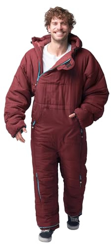 Selk'bag Original The Wearable Bag I Outdoor und Indoor Schlafsack für Camping, Wohnmobilausflüge, Festivals, Lounging (Burgundy Earth, Large)