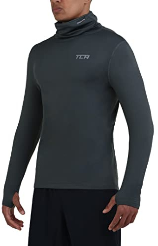 TCA Herren Warm-Up Trichterhals Thermo Laufshirt