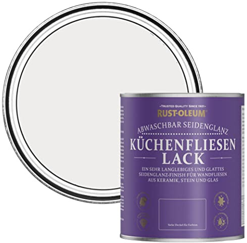 Rust-Oleum Grey water resistant Kitchen Tile Paint in Satin Finish - Fleur 750ml