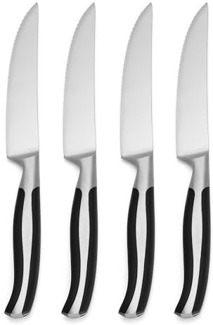 Oneida Crosshatch Cutlery Set – Contour 4-Piece Steak Knife Set
