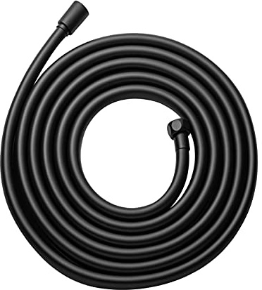 OFFO Brauseschlauch Duschschlauch 3m, Universal Duschrohr mit Duschschlauch Waschmaschine Hochdruck Brauseschlauch für Badarmaturen Ersatz, Schwarz