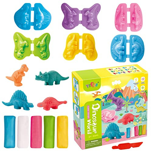 Seasboes Knete Zubehör Set, 12 Stücke Plastilin Werkzeuge, Knetwerkzeug, DIY Knetwerkzeug Dinosaurier Tier Kinderspielzeug, Kreative Pädagogisches Geschenk für Kinder