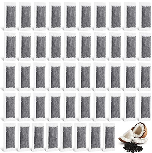 48 Packs Replacement Activated Charcoal Distiller Filters Coconut Shell Activated Carbon Filter Sachets Compatible with Countertop Water Distiller Models