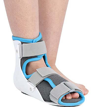 CUSMA Férula De Tobillo para Botas para Caminar, Abrazadera De Soporte De Caída De Pie Cómoda Y Transpirable, Bota De Fractura De Soporte De Tobillo De Pie Estable,Right,L